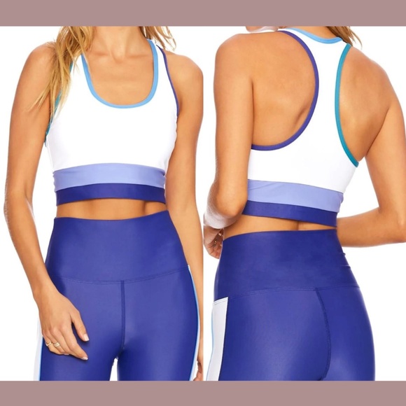 NWT Beach Riot Sport [ XL ] Marianna‎ Top in Blue Colorblock - Picture 1 of 12